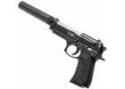 Kovová pištoľ BERETTA C19 s tlmičom+GRANÁT 800 ks 